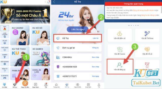 Hướng dẫn liên hệ mở nạp Kubet